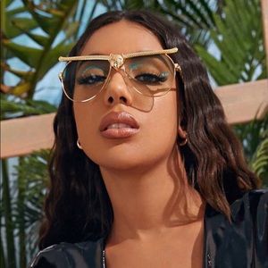 Leopard Decor Frame Sunglasses